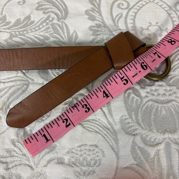 LEATHER Single Ring Belt Chestnut Brown SzM Equestrian Medieval Western Southern - Picture 6 of 6